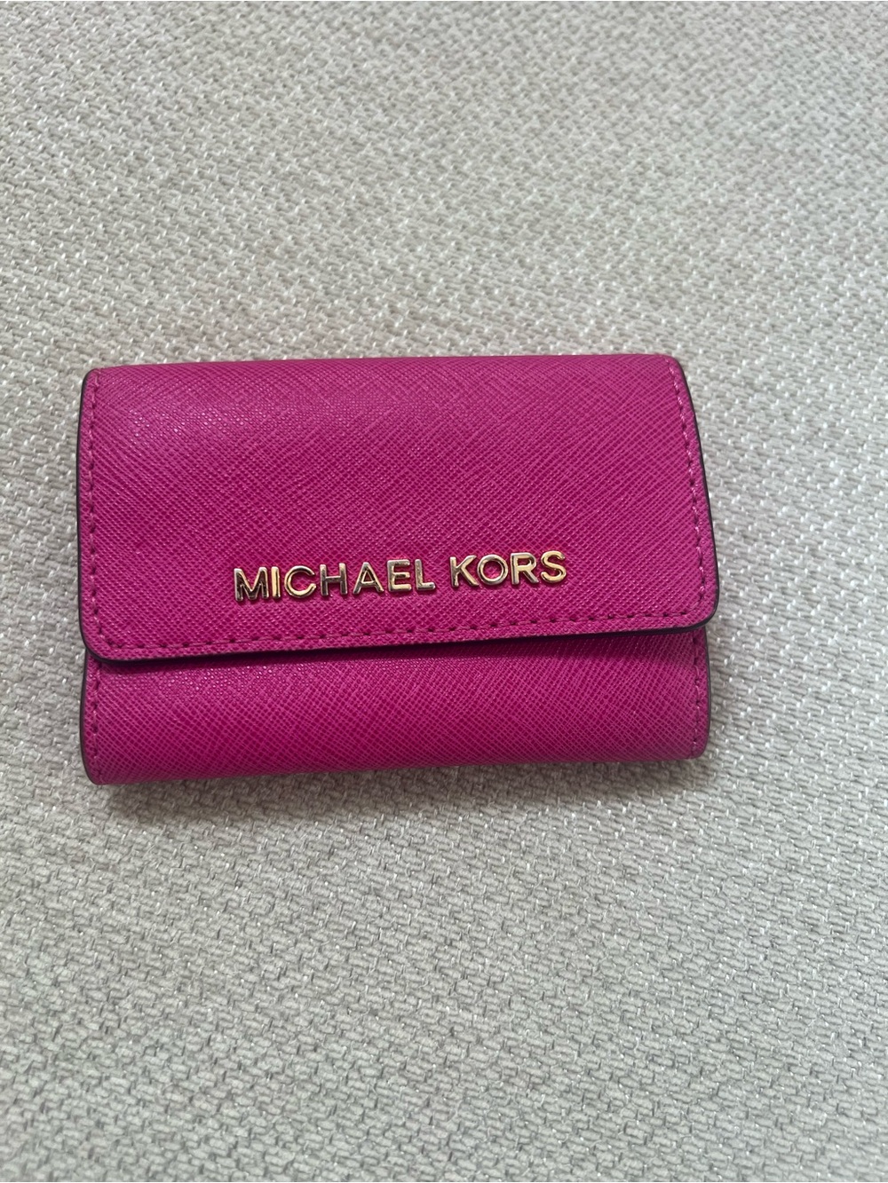 Michael Kors Hot Pink Saffiano Leather Wallet